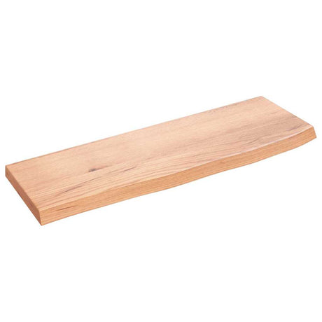 Vidaxl wandschap 60x20x2 cm behandeld massief eikenhout lichtbruin