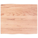 Vidaxl tafelblad natuurlijke rand 60x50x2 cm eikenhout lichtbruin