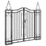 Vidaxl poort 121x8x120 cm smeedijzer zwart