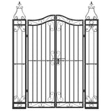 Vidaxl poort 121x8x150 cm smeedijzer zwart