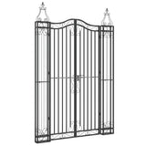 Vidaxx Gate 121x8x180 cm smedejern sort