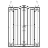 Vidaxx Gate 121x8x180 cm smedejern sort