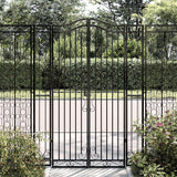 Vidaxx Gate 121x8x180 cm smedejern sort