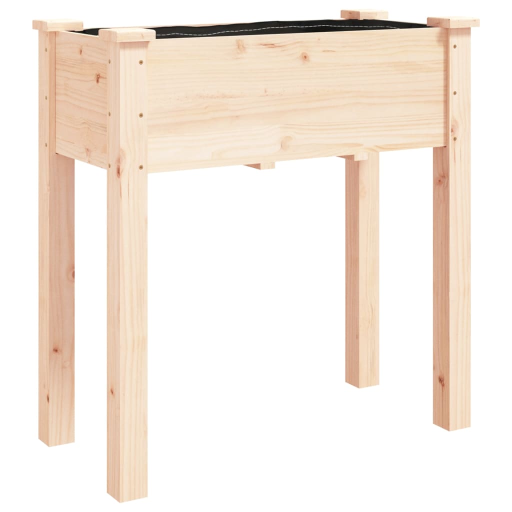 Vidaxx planter med foring 71x37x76 cm fast fyrretræ