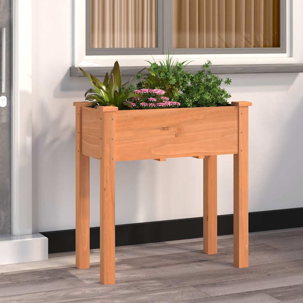Vidaxx plantekasse med foring 71x37x76 cm massiv fyrretræ brun