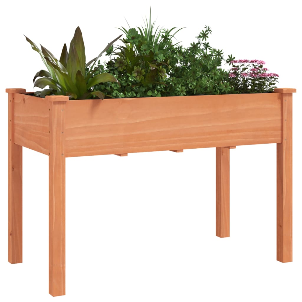 Vidaxx planter med foring 118x59x76 cm fast fyrretræ brun
