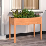 Vidaxx planter med foring 118x59x76 cm fast fyrretræ brun