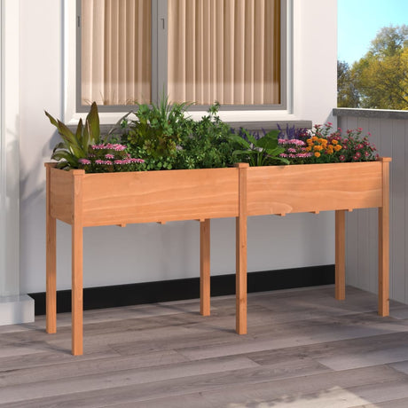 Vidaxx planter med foring 161x45x76 cm fast fyrretræ brun