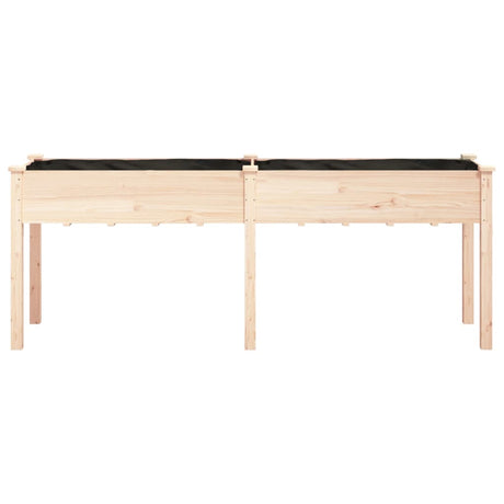 Vidaxx planter med foring 203x53x76 cm fast fyrretræ
