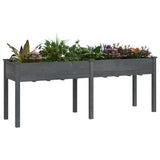 Vidaxx planter med foring 203x53x76 cm fast fyrretræ grå