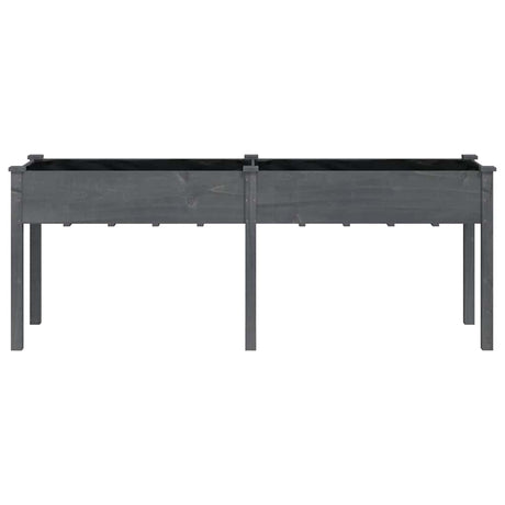 Vidaxx planter med foring 203x53x76 cm fast fyrretræ grå