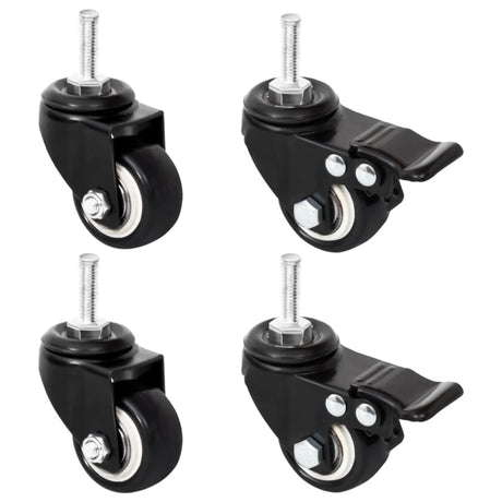 Vidaxx hjul til plantekasse 4 stk 8x3,5x8 cm jern sort