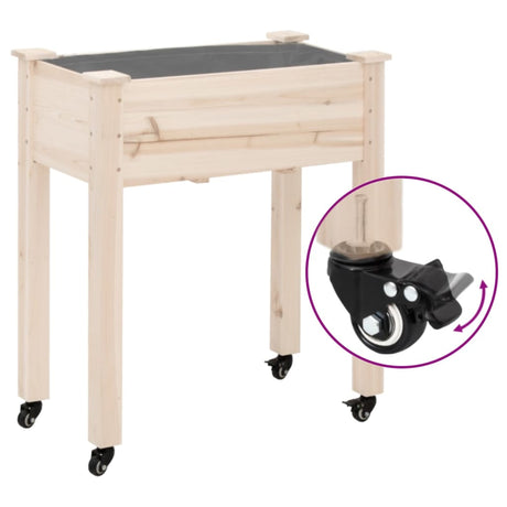 Vidaxx hjul til plantekasse 4 stk 8x3,5x8 cm jern sort