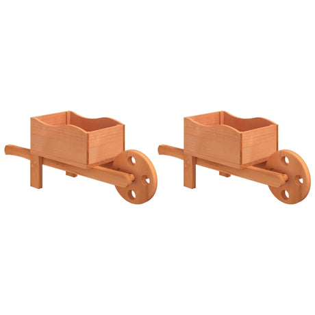 VIDAXX Planters Wheelbarrow 2 PCS 47x15x19 cm Solid fyrretræ