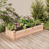 Vidaxx planter hævet med foring 120x45x25 cm fast fyrretræ