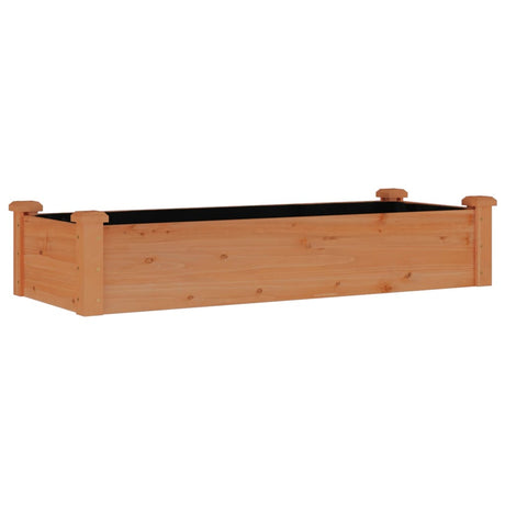 Vidaxx planter hævet med foring 120x45x25 cm fyrretræ brun