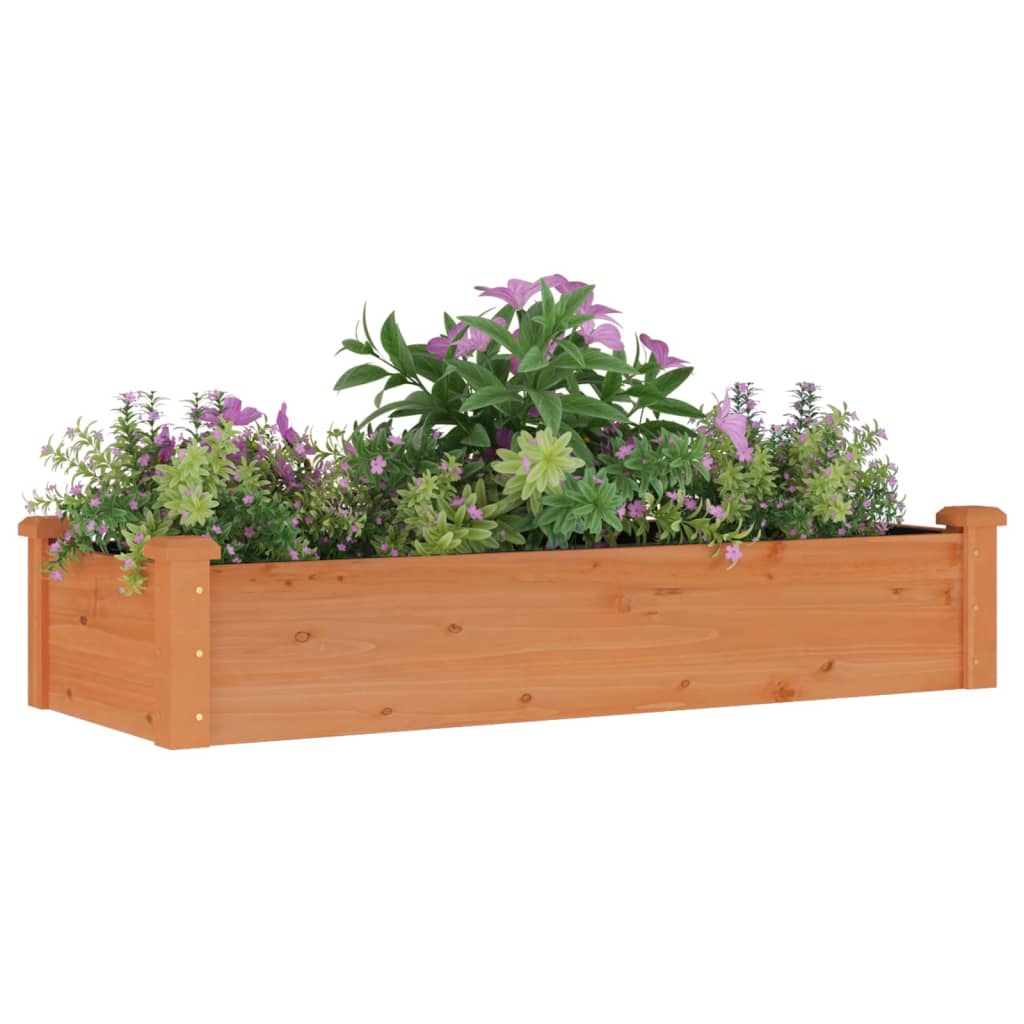 Vidaxx planter hævet med foring 120x45x25 cm fyrretræ brun