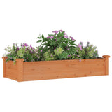 Vidaxx planter hævet med foring 120x45x25 cm fyrretræ brun
