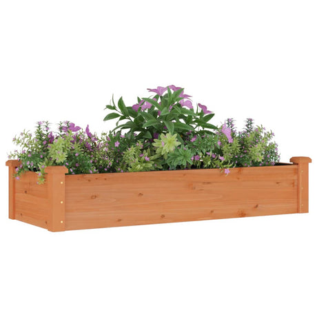 Vidaxx planter hævet med foring 120x45x25 cm fyrretræ brun