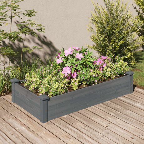 Vidaxx planter hævet med foring 120x60x25 cm fyrretræ