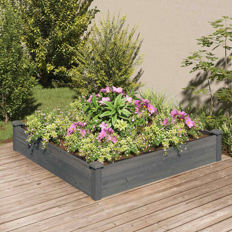 Vidaxx planter hævet med foring 120x120x25 cm fyrretræ