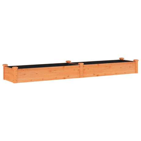 Vidaxx planter hævet med foring 240x45x25 cm fyrretræ brun