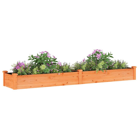 Vidaxx planter hævet med foring 240x45x25 cm fyrretræ brun