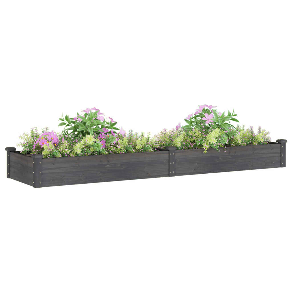 Vidaxx planter hævet med foring 240x60x25 cm fyrretræ