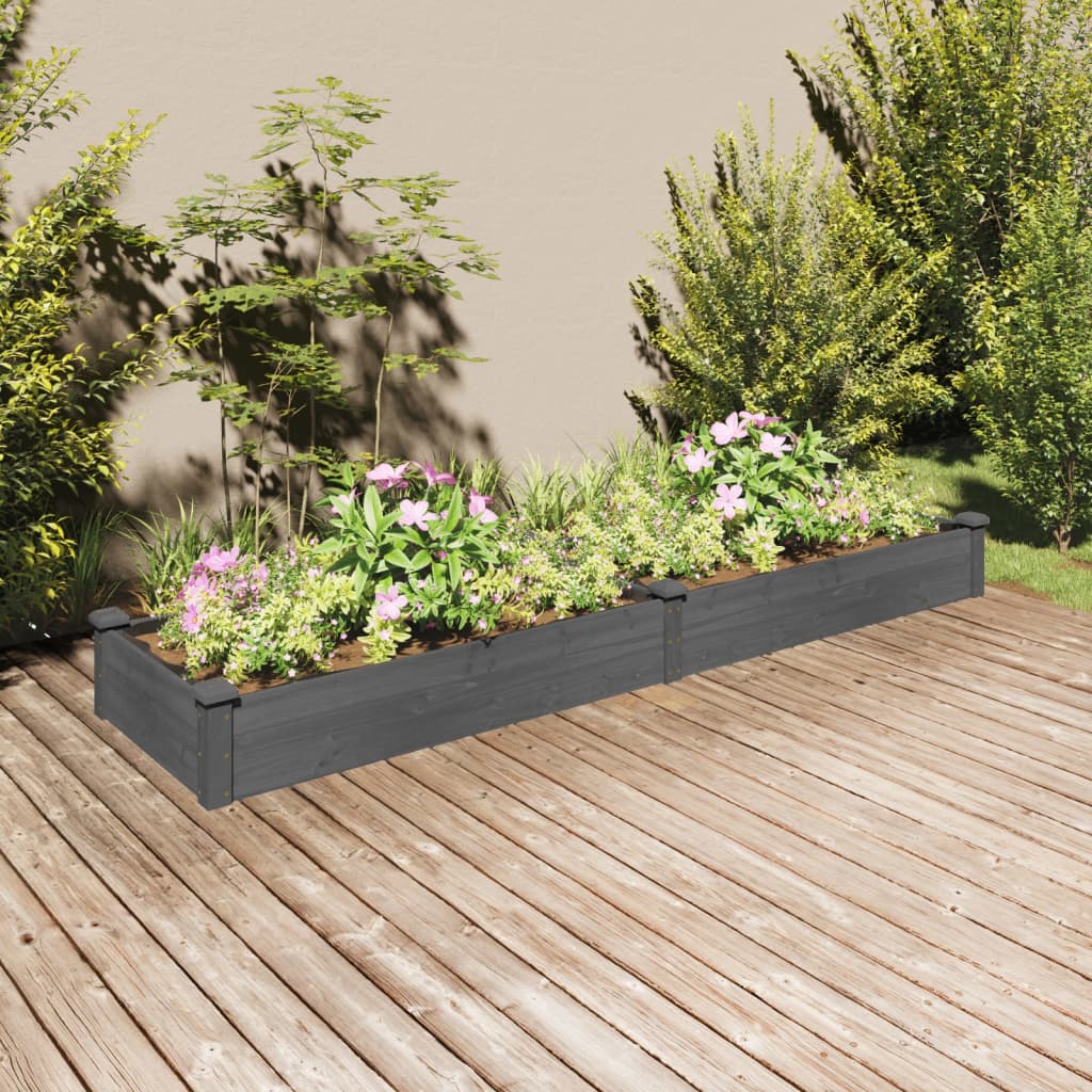 Vidaxx planter hævet med foring 240x60x25 cm fyrretræ