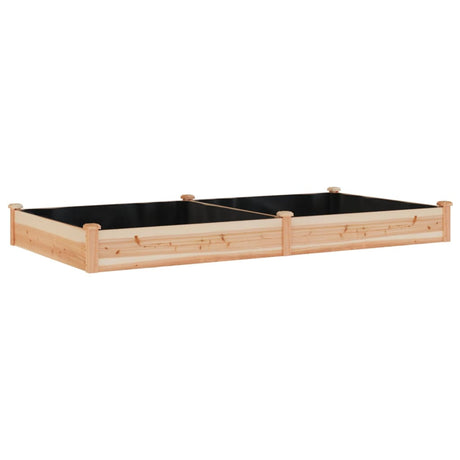 Vidaxx planter hævet med foring 240x120x25 cm fast fyrretræ