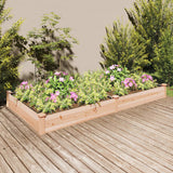 Vidaxx planter hævet med foring 240x120x25 cm fast fyrretræ