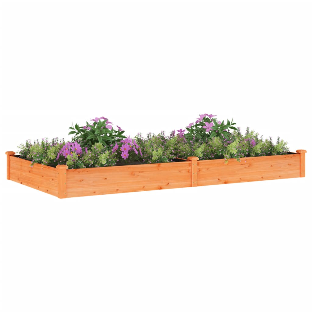 Vidaxx planter hævet med foring 240x120x25 cm fyrretræ brun