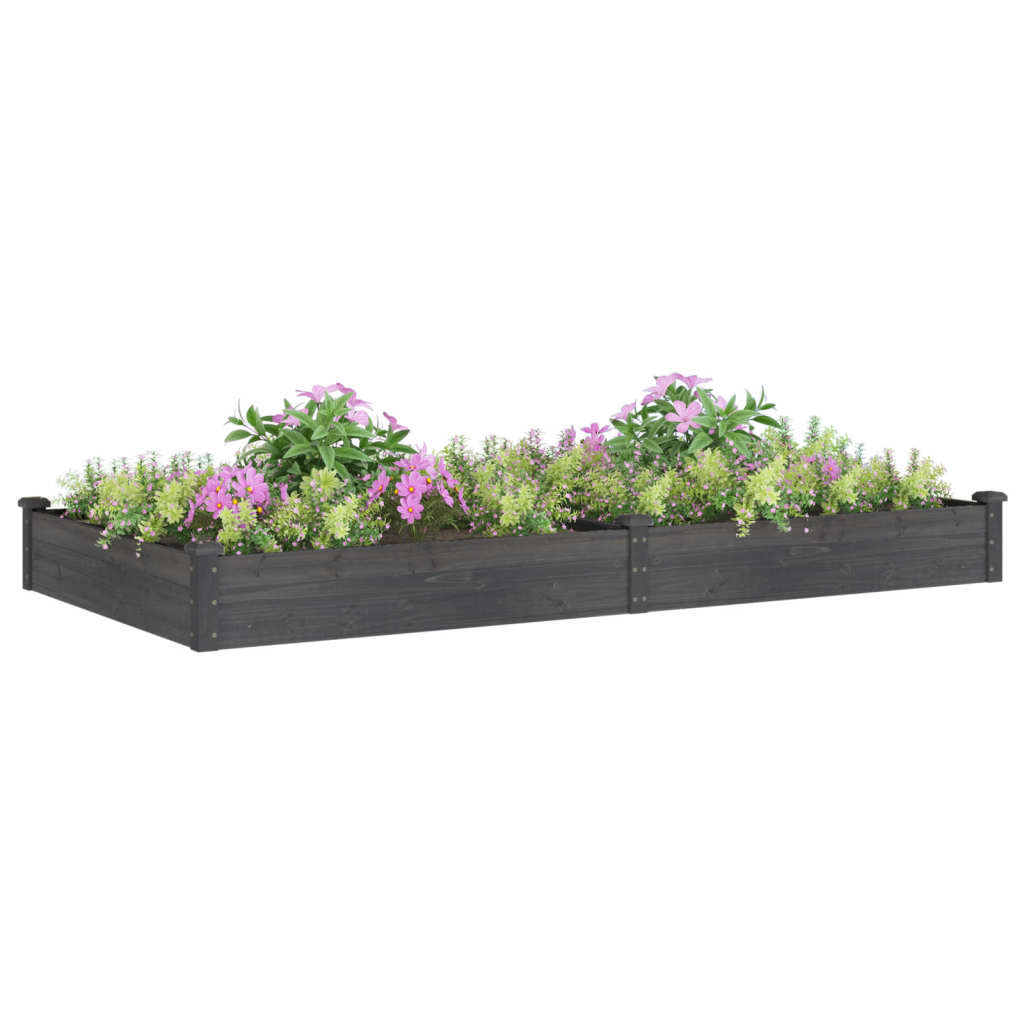 Vidaxx planter hævet med foring 240x120x25 cm fyrretræ