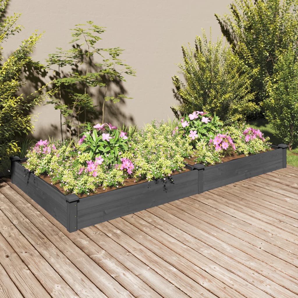 Vidaxx planter hævet med foring 240x120x25 cm fyrretræ