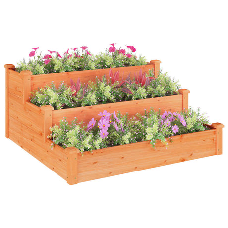 Vidaxx planter hævet 120x120x56 cm fast fyrretræ brun