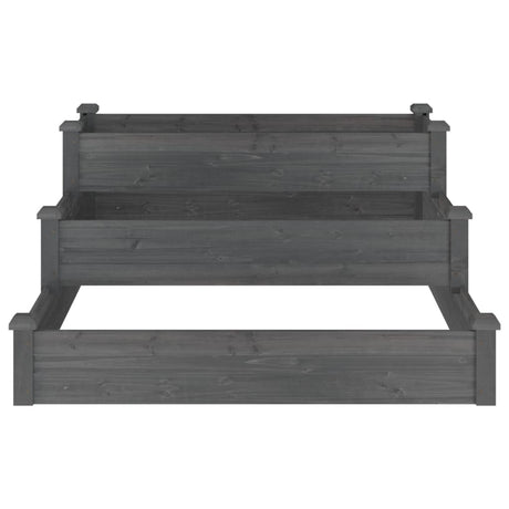 Vidaxx planter hævet 120x120x56 cm fast fyrretræ grå
