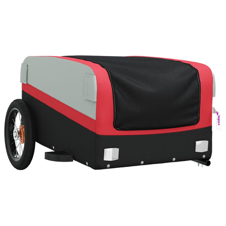 Vidaxl cykeltrailer 30 kg jern sort og rød