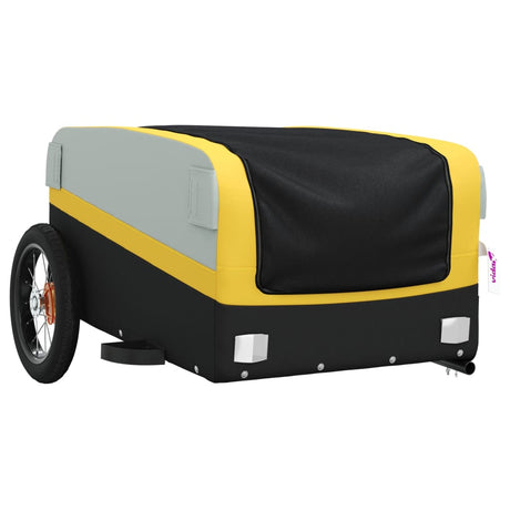 Vidaxl cykeltrailer 30 kg jern sort og gul