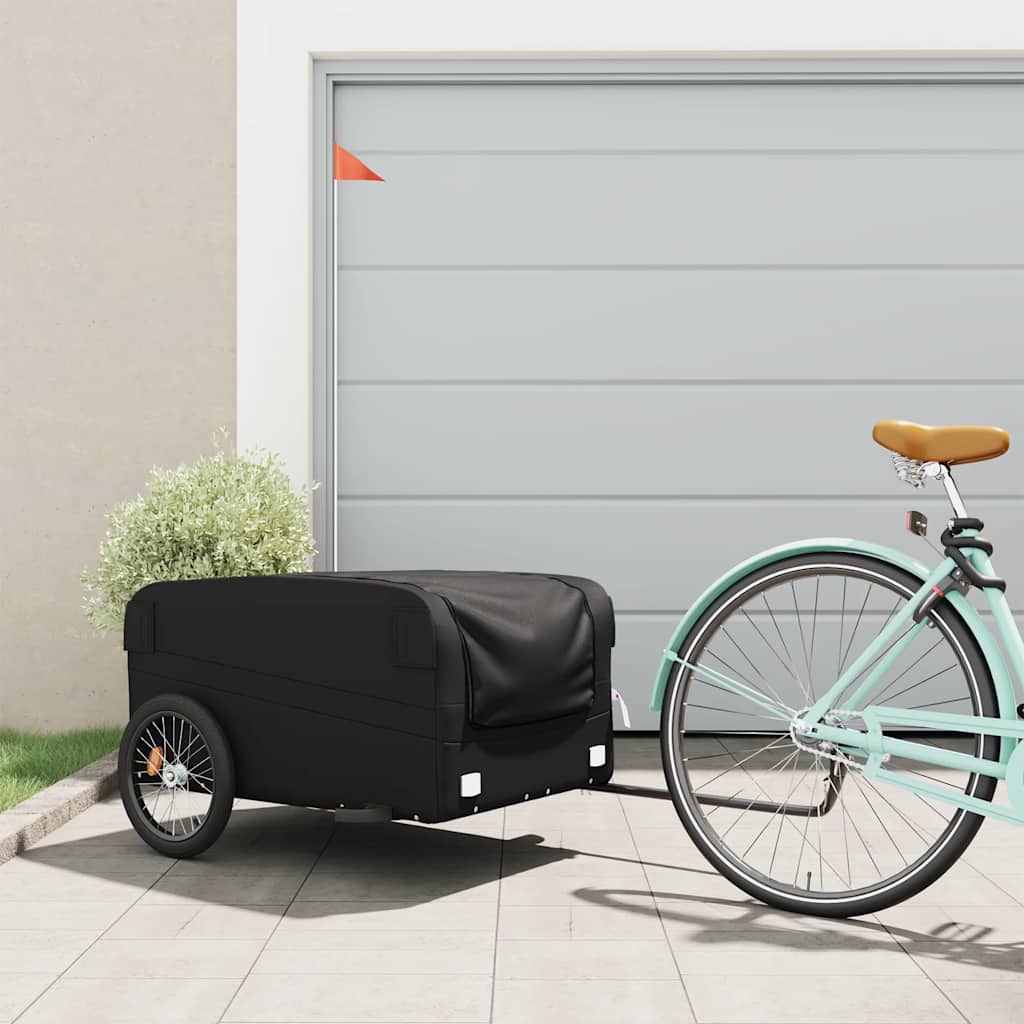 Vidaxl Bicycle Trailer 45 kg Iron Black