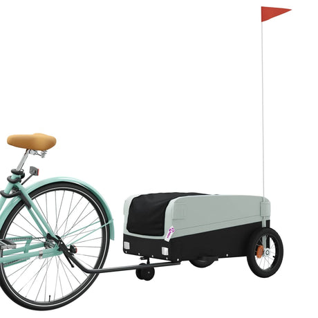 Vidaxxl cykeltrailer 30 kg jern sort og grå