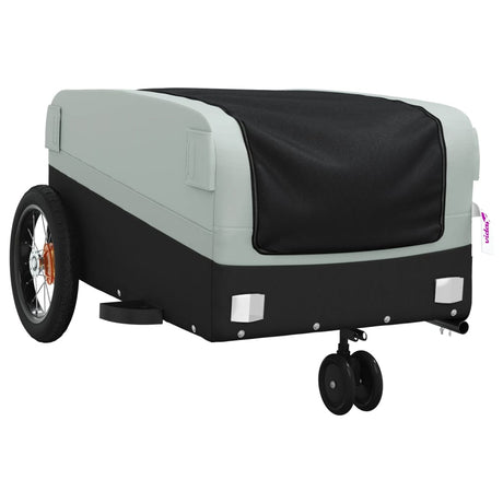Vidaxxl cykeltrailer 30 kg jern sort og grå
