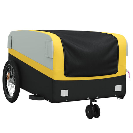 Vidaxl cykeltrailer 45 kg jern sort og gul