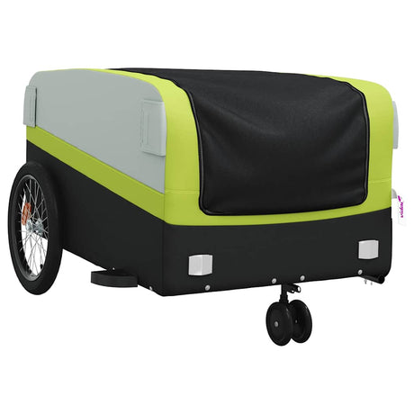 Vidaxl cykeltrailer 45 kg jern sort og grøn