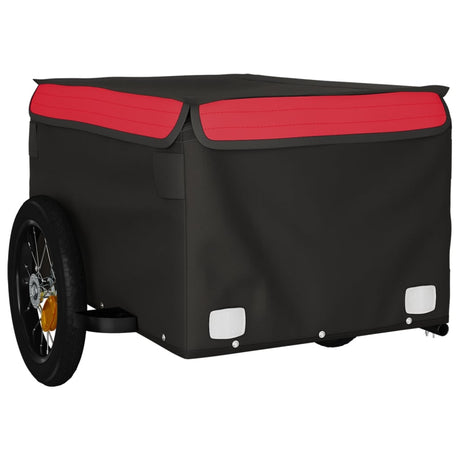 Vidaxl cykeltrailer 30 kg jern sort og rød