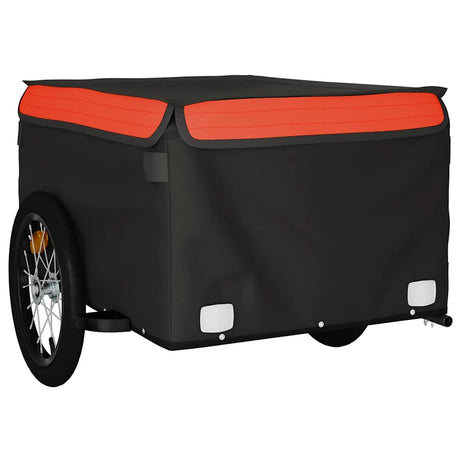 Vidaxl cykeltrailer 45 kg jern sort og orange