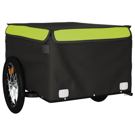 Vidaxl cykeltrailer 45 kg jern sort og grøn