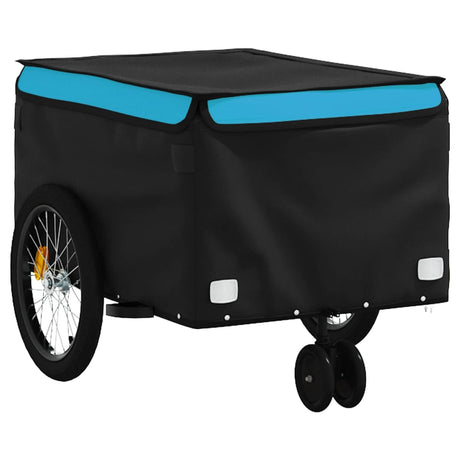 Vidaxl cykeltrailer 30 kg jern sort og blå