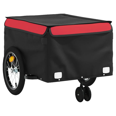 Vidaxxl cykeltrailer 45 kg jern sort og rød