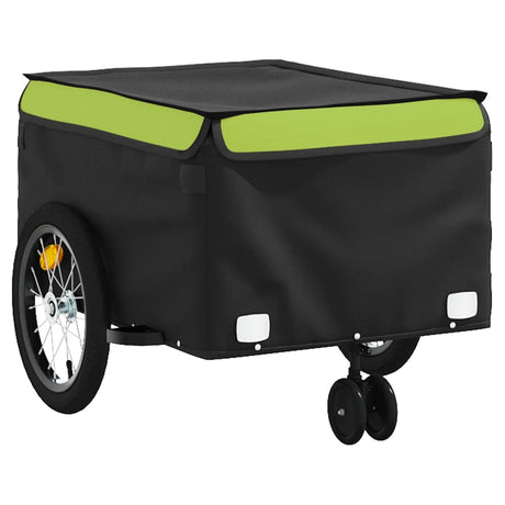 Vidaxl cykeltrailer 45 kg jern sort og grøn