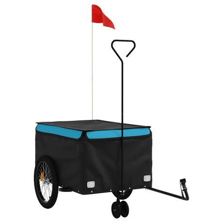 Vidaxl cykeltrailer 45 kg Iron sort og blå